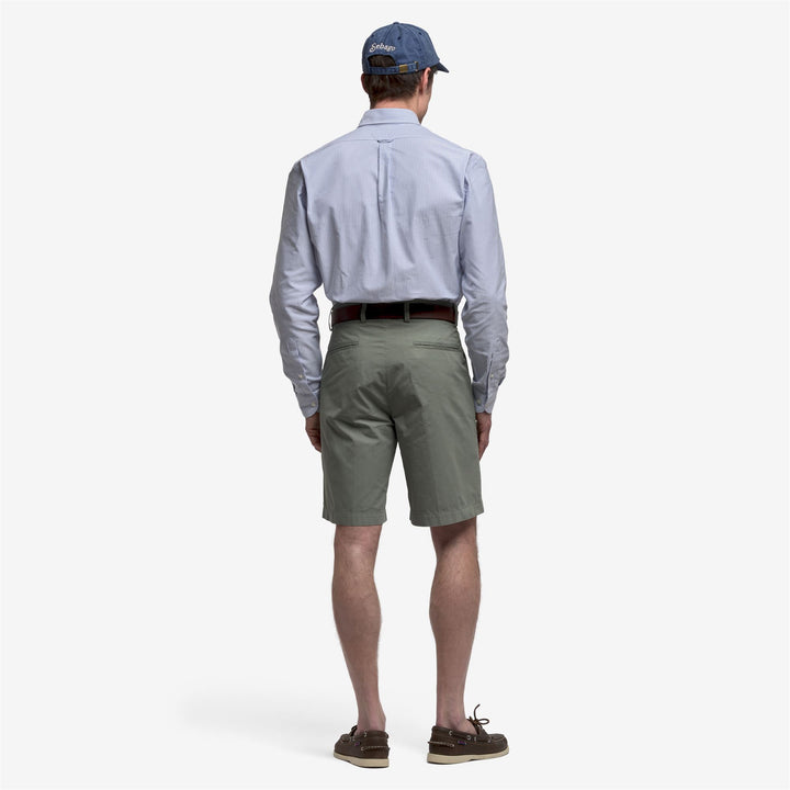 Herren-Chino-Shorts in Flechtengrün aus strapazierfähiger Baumwolle 5