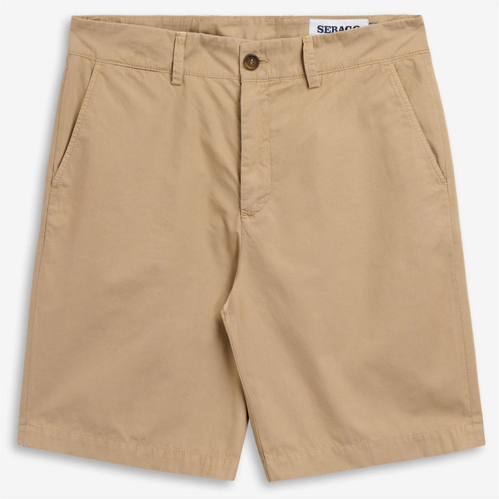Short chino beige pour homme en coton confortable 1