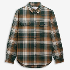 JIB - Overshirts - Overshirts - Unisex - Green-White Cream-Brown
