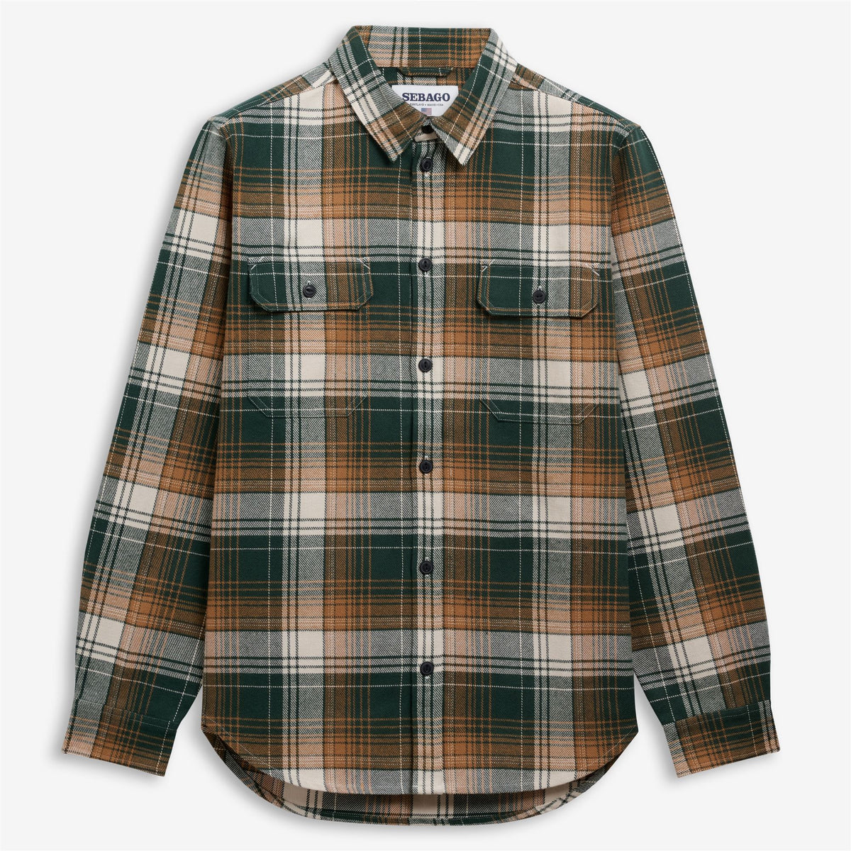 Green Unisex Check Pattern Overshirt