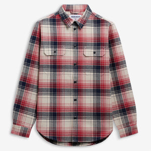 JIB - Overshirts - Overshirts - Unisex - Off White-Blue-Red