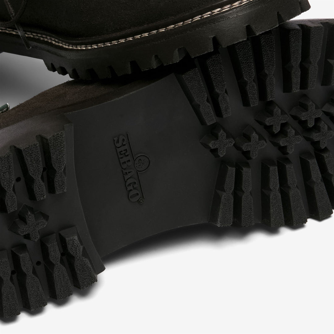 Dark brown Men's Suede Moccasin Docksides with Rubber Sole main