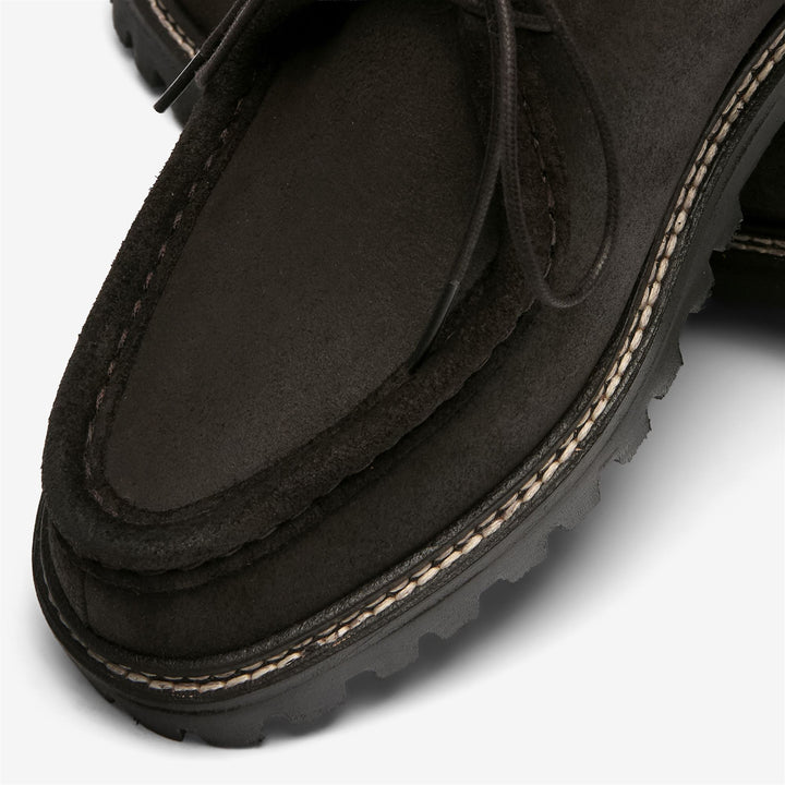 Dark brown Men's Suede Moccasin Docksides with Rubber Sole 6