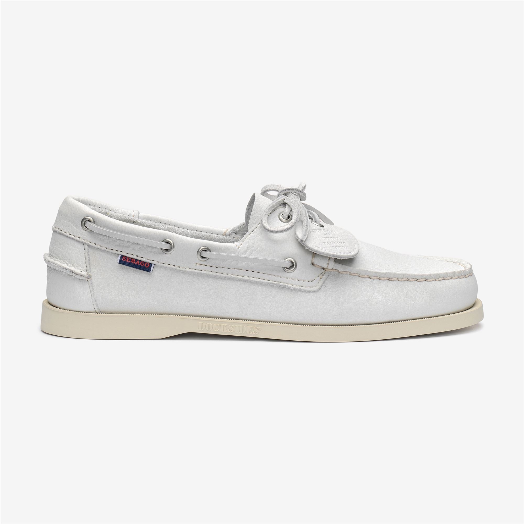 White Men's Yachting Moccasins with Leather Construction | Sebago