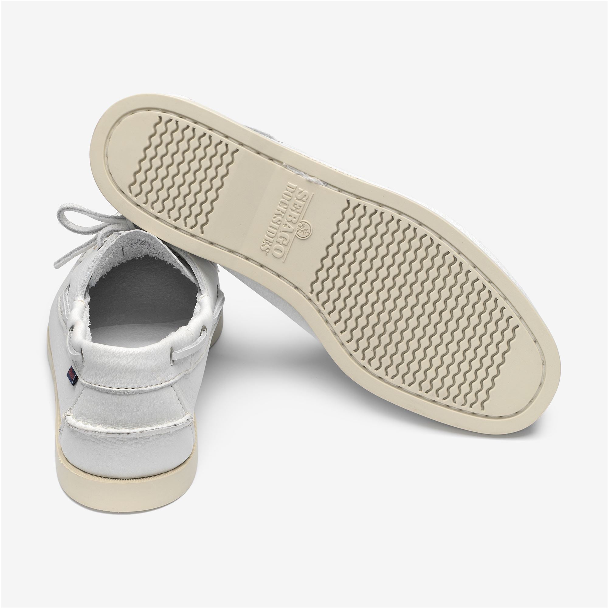 White Men's Yachting Moccasins with Leather Construction | Sebago