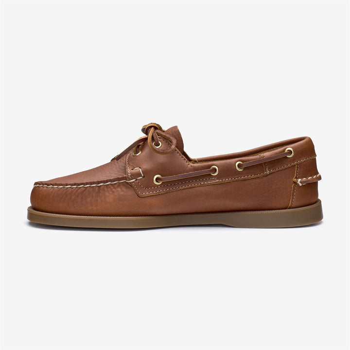 Mocassini da uomo marroni da yachting Docksides con spessa pelle 3
