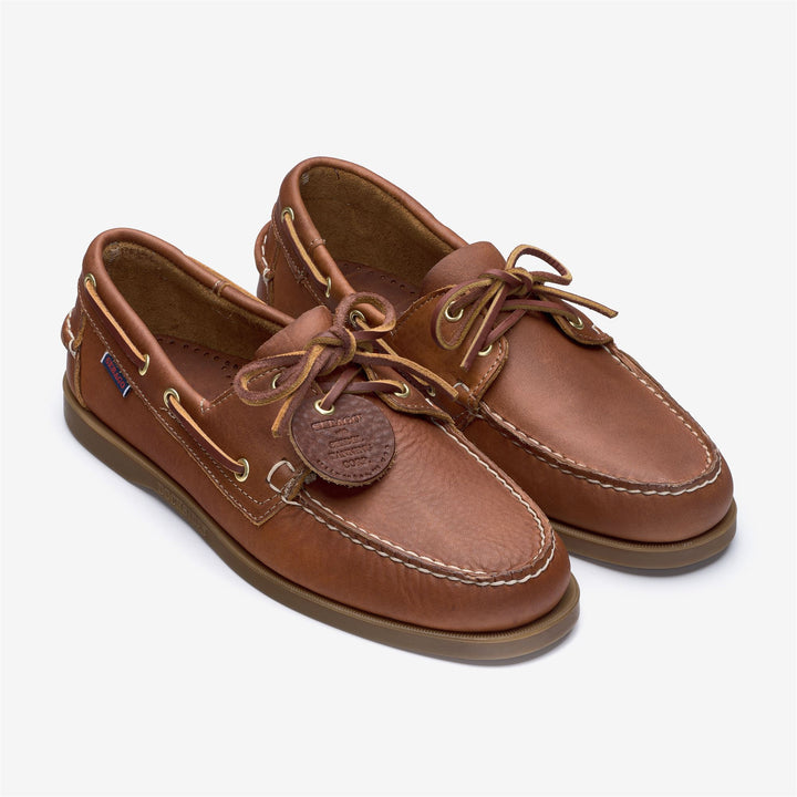 Mocassini da uomo marroni da yachting Docksides con spessa pelle 2