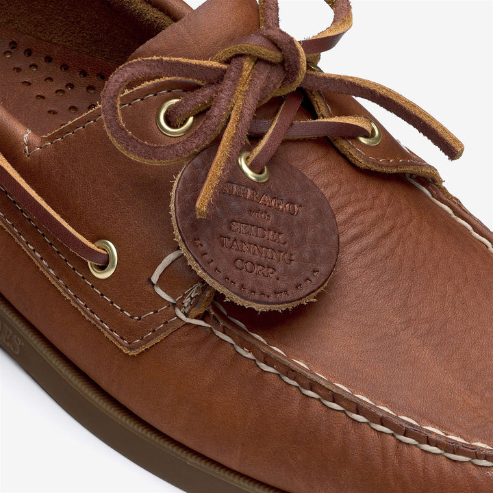 Mocassini da uomo marroni da yachting Docksides con spessa pelle 6