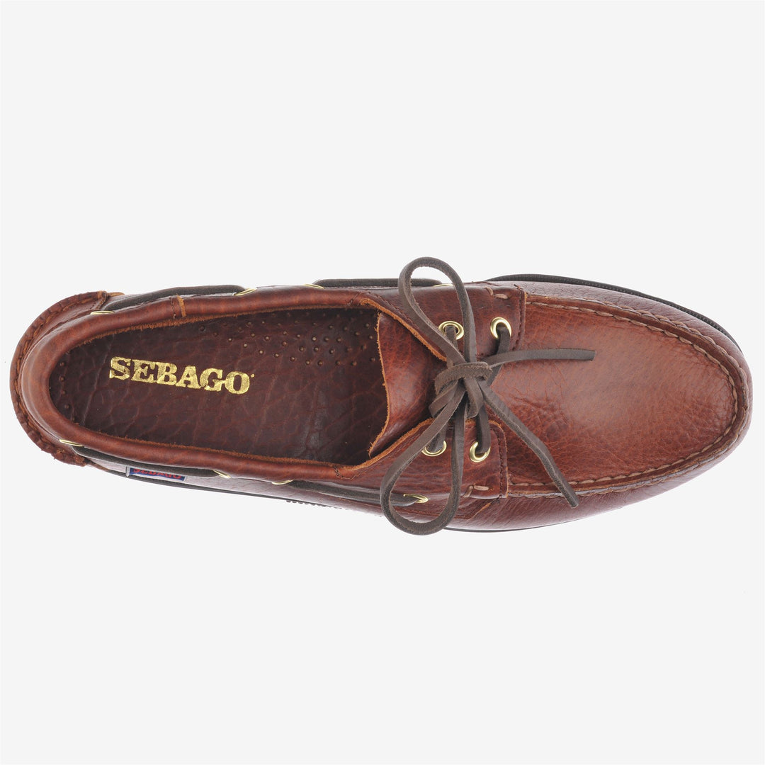 Dunkelbrauner Herren-Bootsmokassin aus handgefertigter Produktion für den Yachtsport main