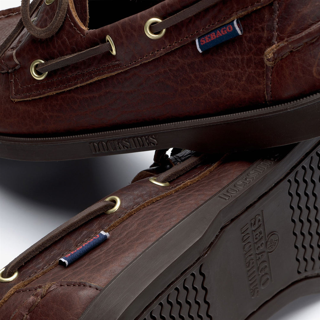 Dark Brown Men's Artisan Boat Moccasin for Yachting main