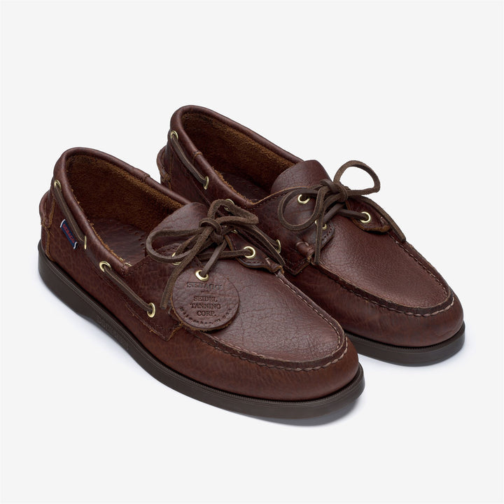 Dunkelbrauner Herren-Bootsmokassin aus handgefertigter Produktion für den Yachtsport 2