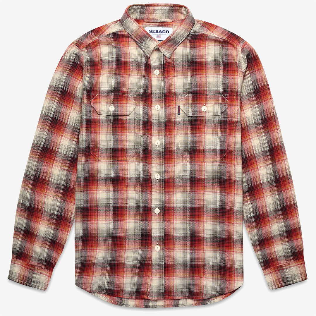 Camicia unisex grigia in cotone a quadri 01