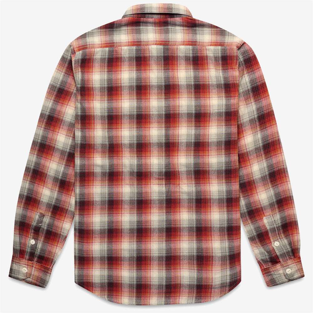 Camicia unisex grigia in cotone a quadri 02