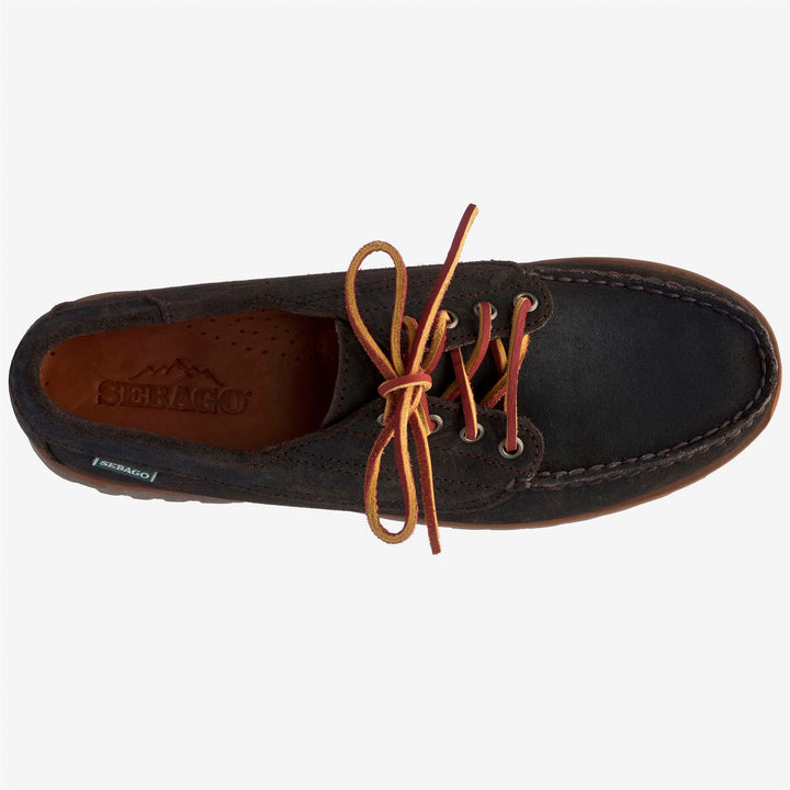 Dark Brown Men's Suede Moccasins with Honey Gum Soles 4