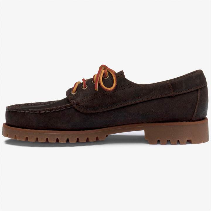 Dark Brown Men's Suede Moccasins with Honey Gum Soles 3