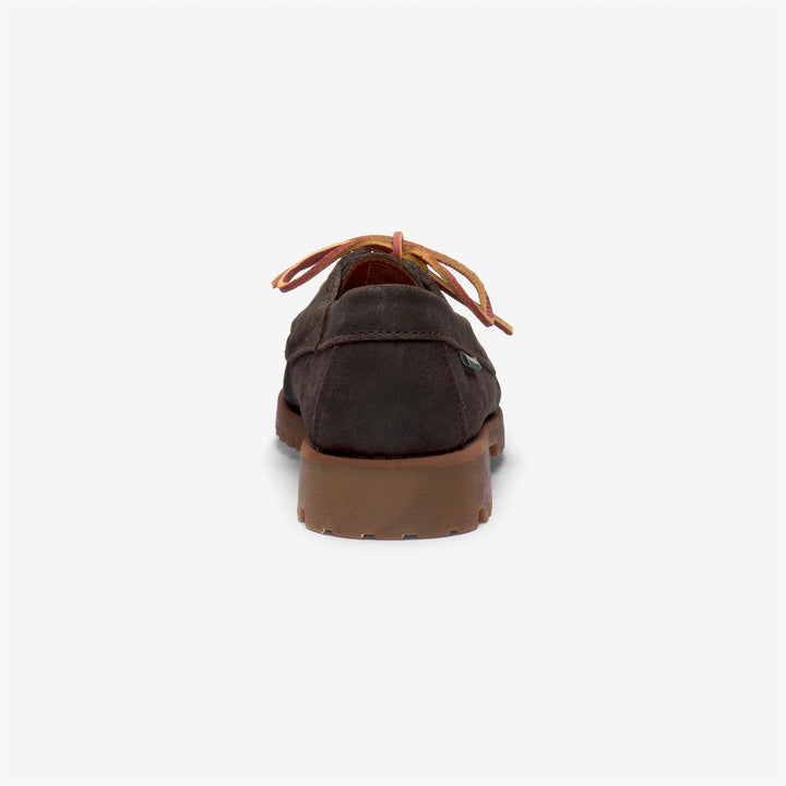 Dark Brown Men's Suede Moccasins with Honey Gum Soles 5