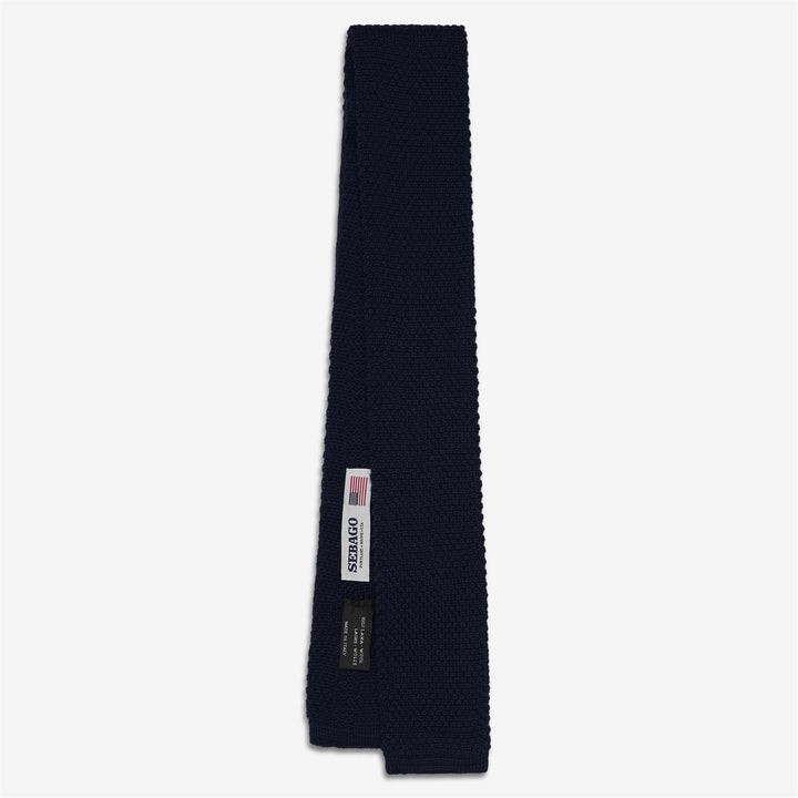 Cravate unisexe bleu marine en laine tricotée pour les loisirs 1