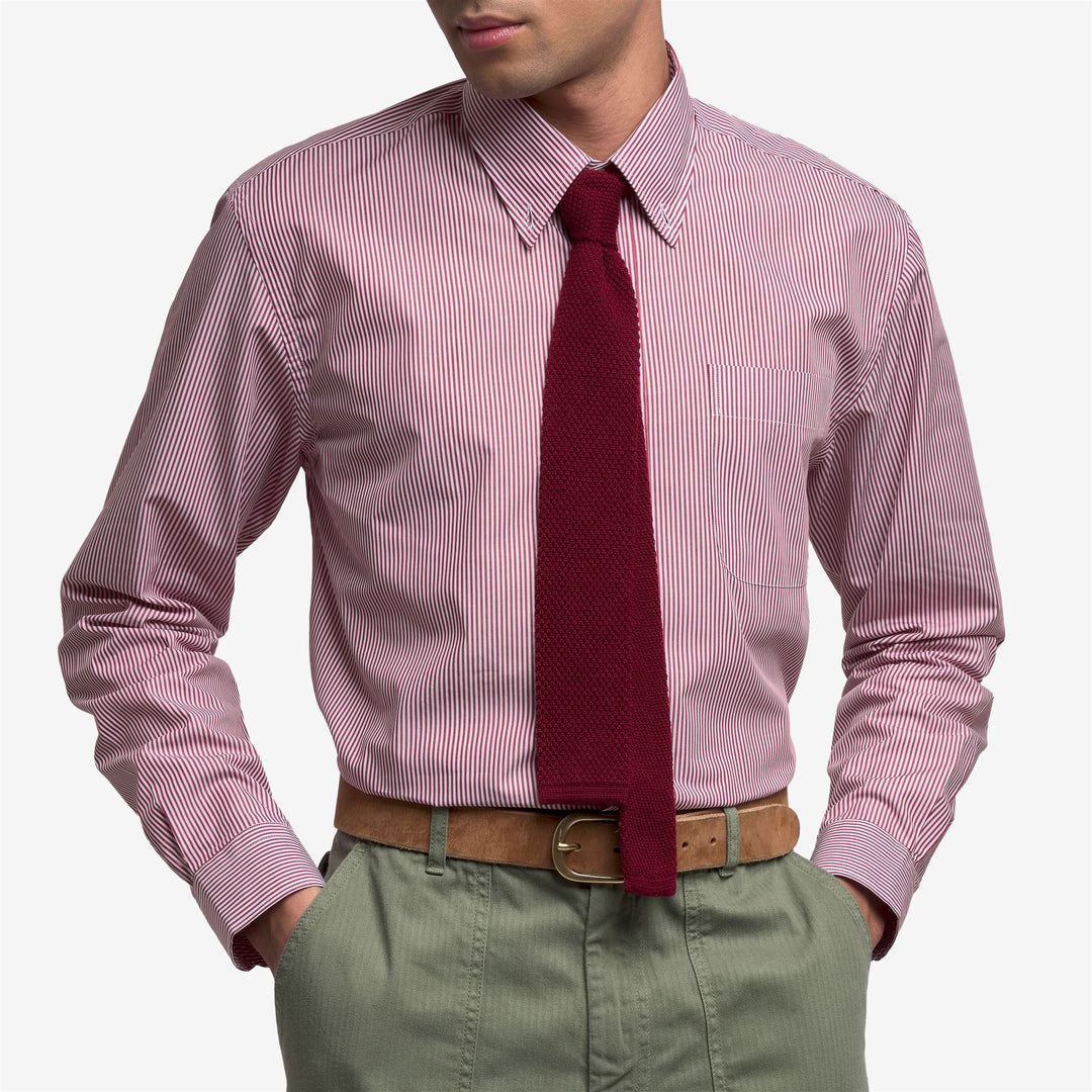 Rote Unisex-Wollstrickkrawatte für die Freizeit main