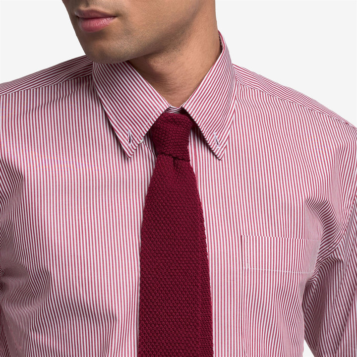 Red Unisex Wool Knitted Tie for Leisure 4