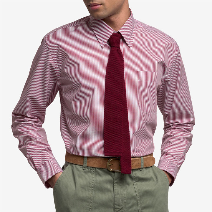 Red Unisex Wool Knitted Tie for Leisure 3