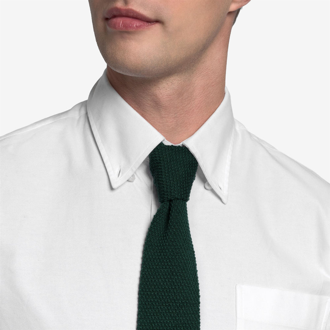 Green Unisex Knitted Wool Tie for Leisure Wear main