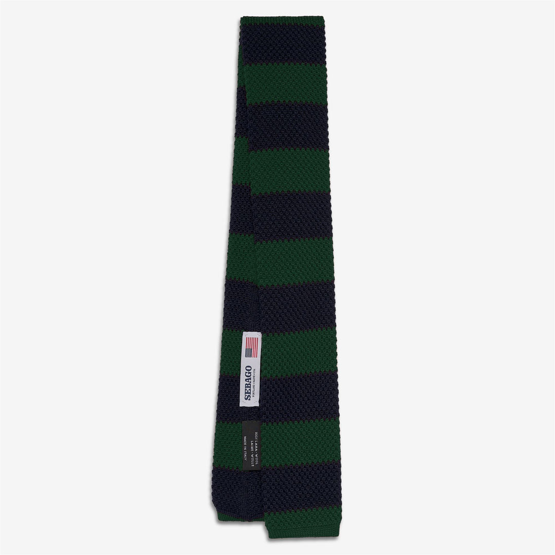 Dark blue-green Unisex Knitted Wool Tie for Leisure 01