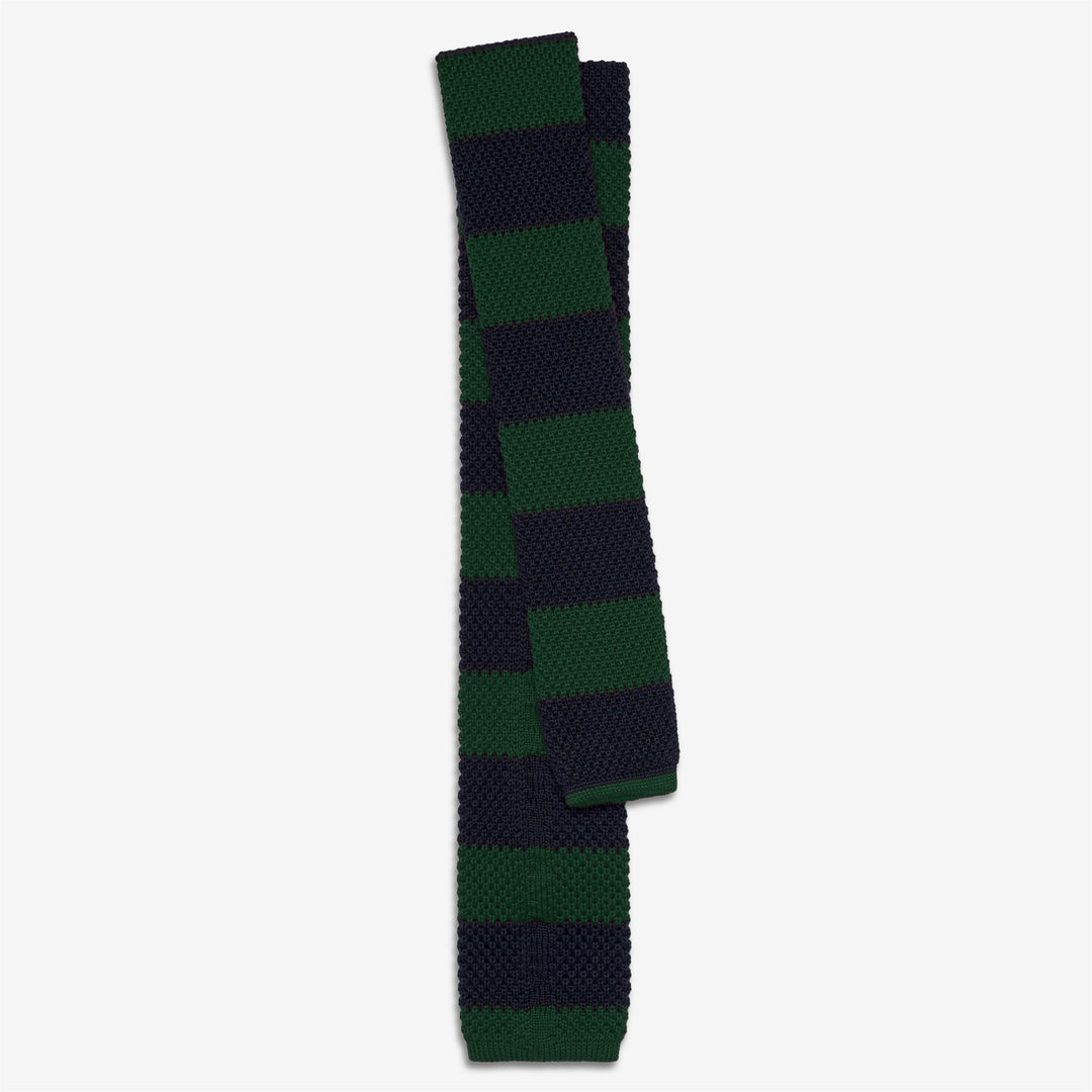 Dunkelblau-grüne Unisex-Strickkrawatte aus Wolle für die Freizeit main