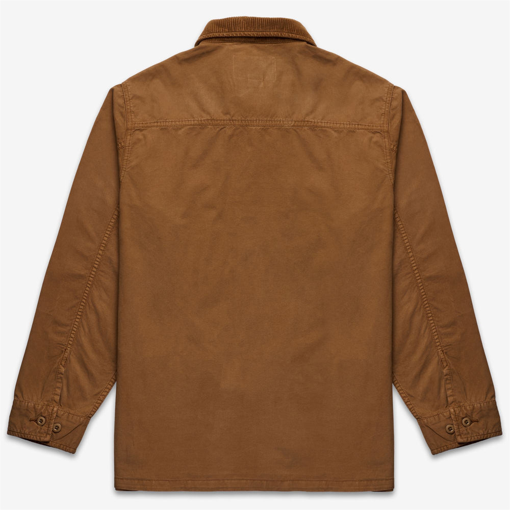 Brown Unisex Mid Field Jacket with Corduroy Accents 02