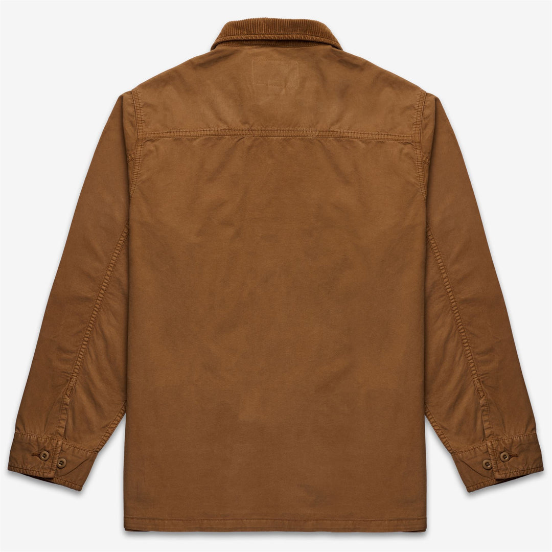 Brown Unisex Mid Field Jacket with Corduroy Accents main