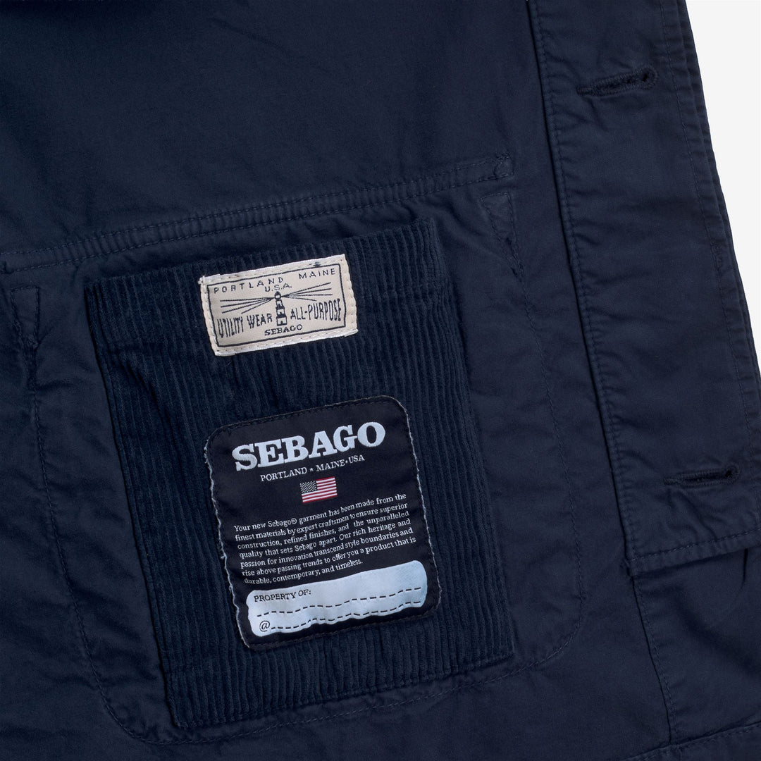Veste de milieu de terrain unisexe bleu marine à quatre poches main