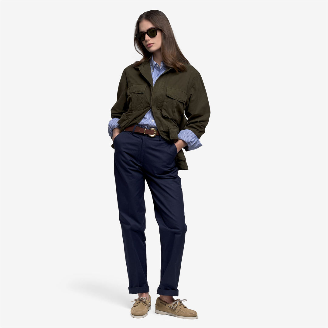 Green unisex Mid-Length Casual Cotton Jacket main