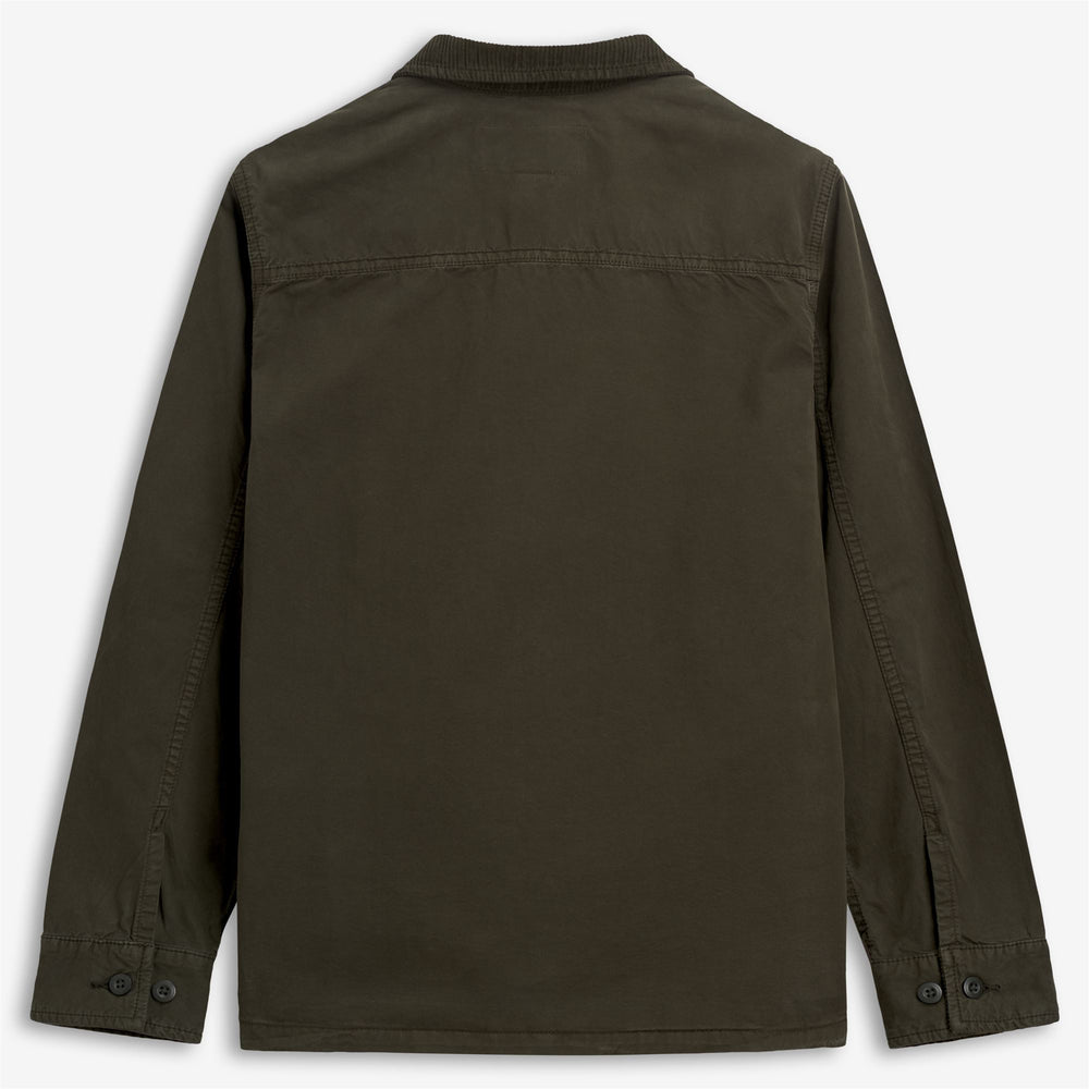 Green unisex Mid-Length Casual Cotton Jacket 02