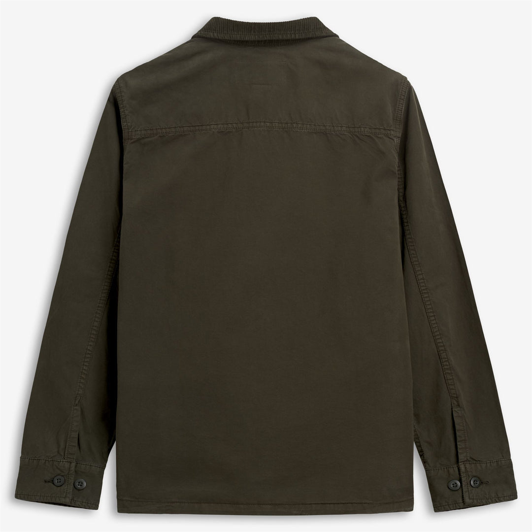 Green unisex Mid-Length Casual Cotton Jacket main