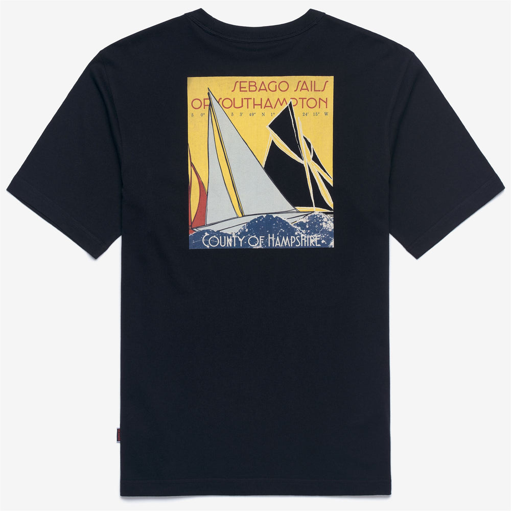 Blue Unisex Regatta Cotton T-Shirt with Nautical Print 02