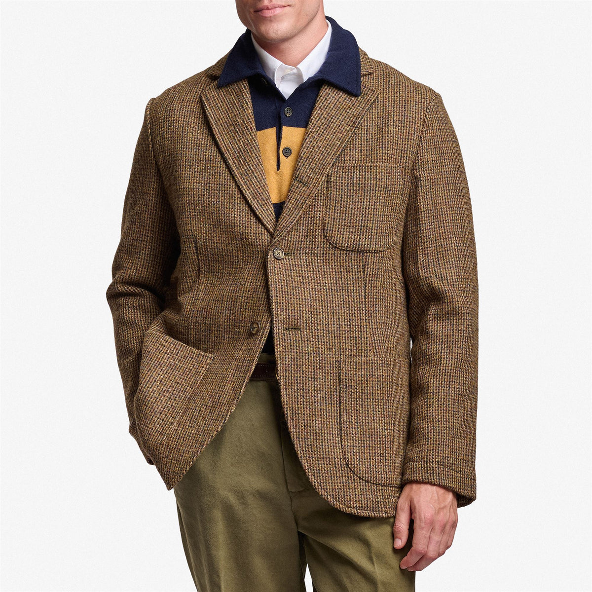 Beige Unisex Wool Blazer