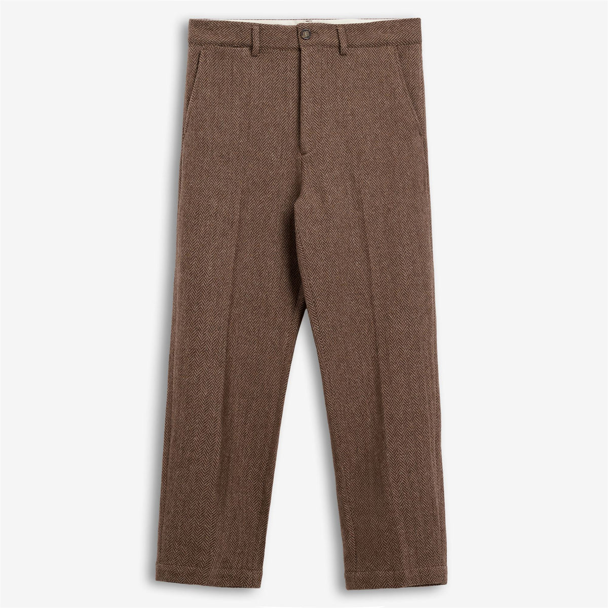 Beige Unisex Wool Chino Trouser