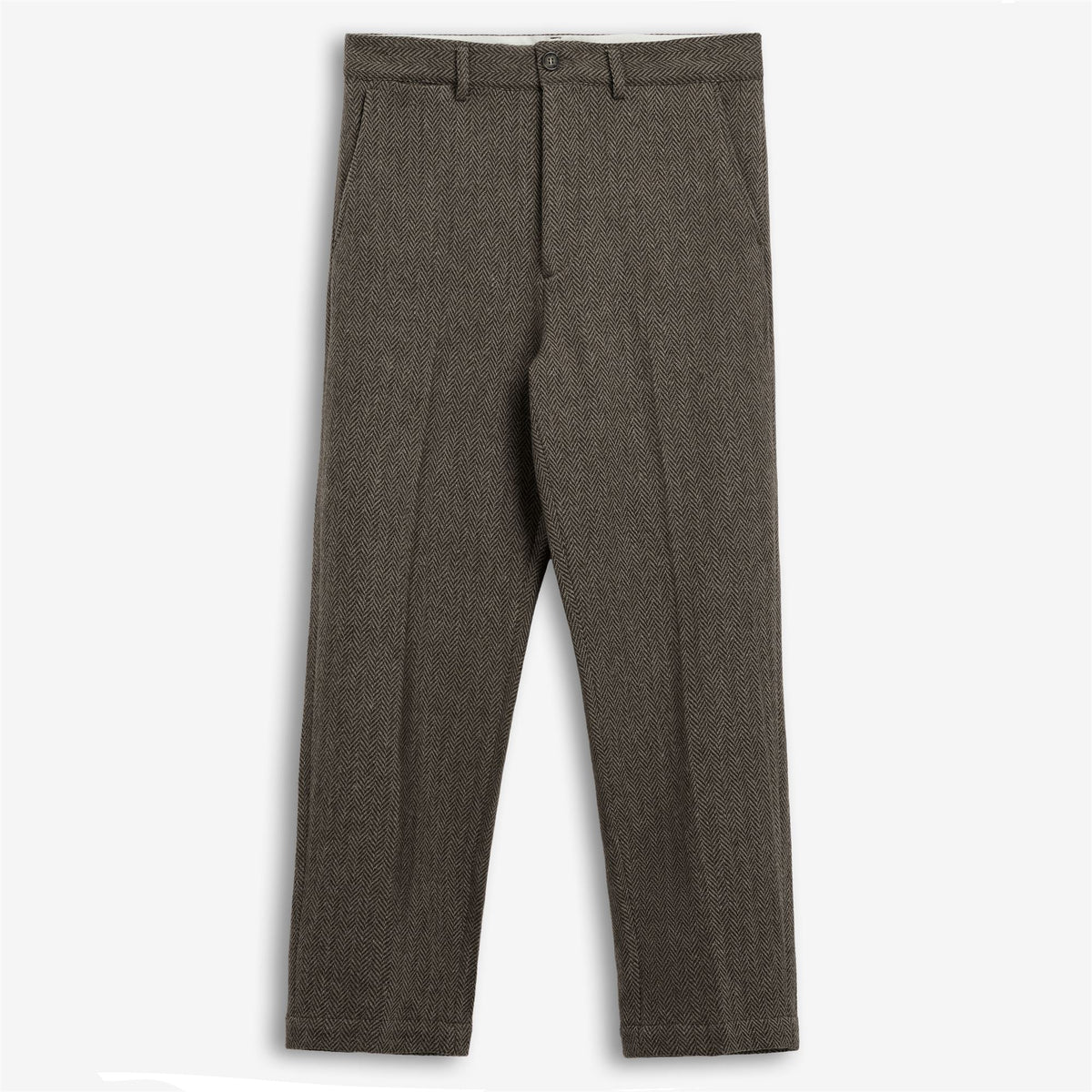 Grey Unisex Wool Chino Trouser