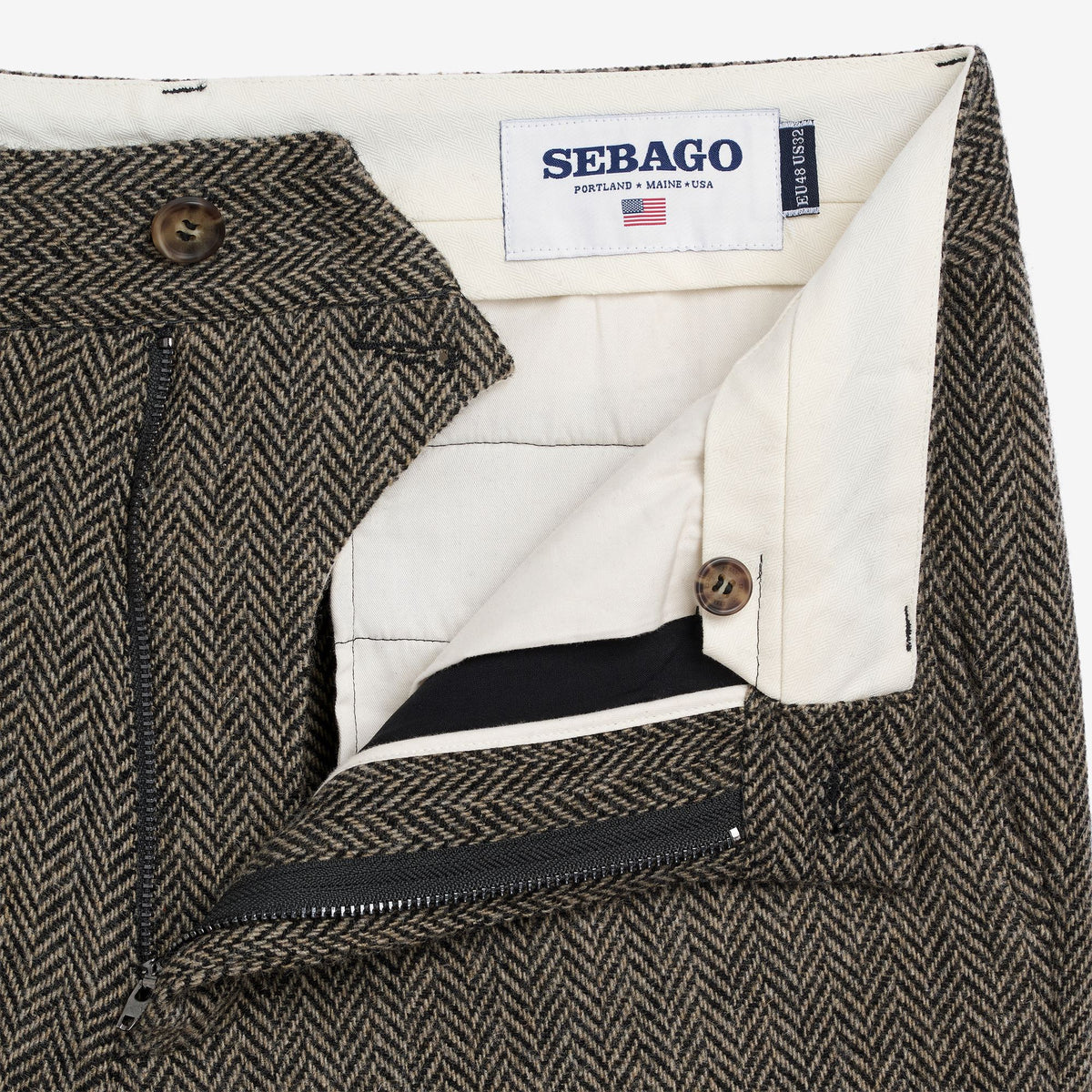 Grey Men’s Wool Chino Trousers