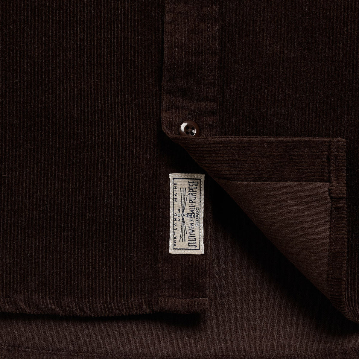 Brown Unisex Corduroy Overshirt