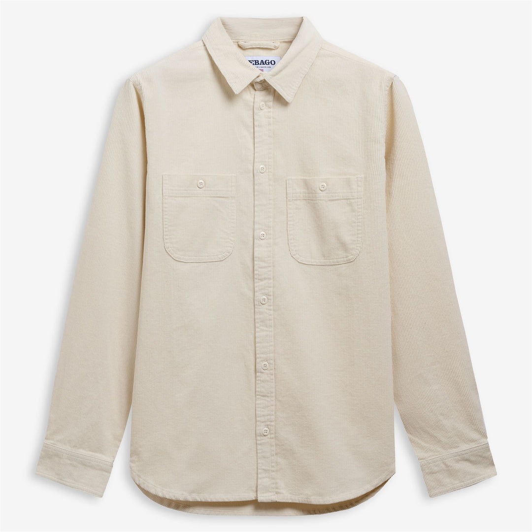 Weißes Unisex-Overshirt aus Baumwolle mit funktionalen Taschen main