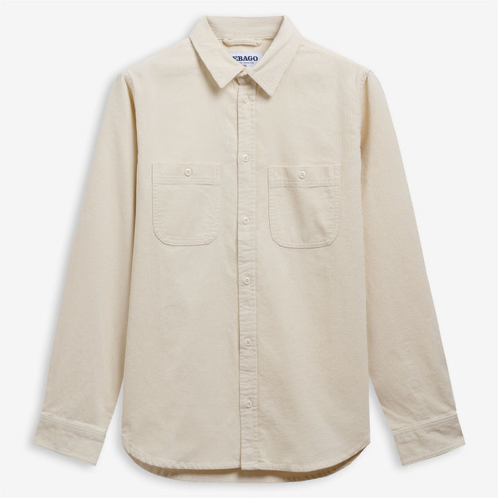 Weißes Unisex-Overshirt aus Baumwolle mit funktionalen Taschen 1