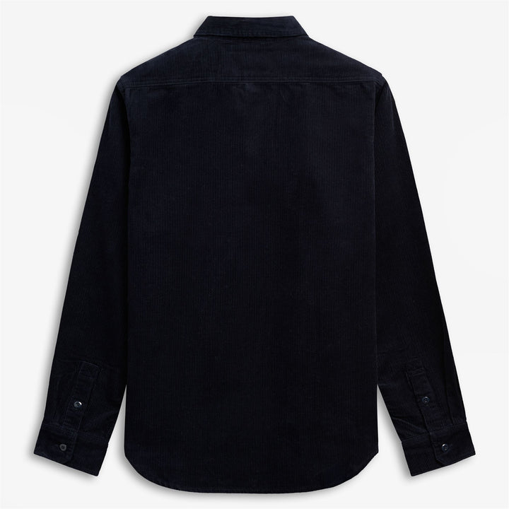 Camicia unisex in velluto a coste blu scuro con tasche funzionali. 2