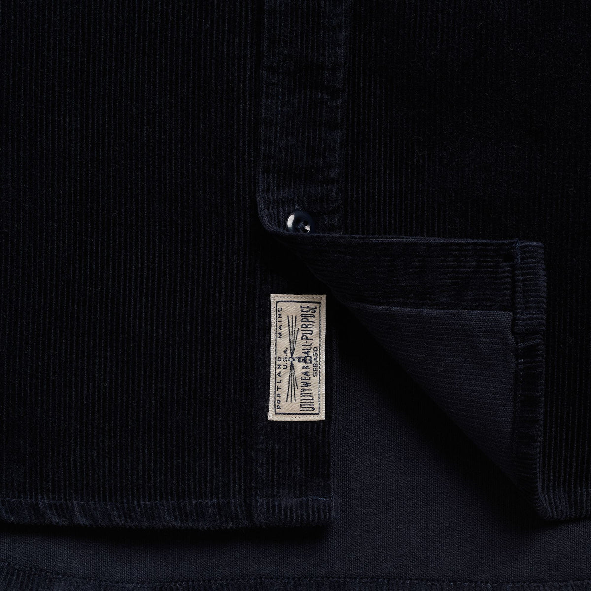 Blue Unisex Corduroy Overshirt