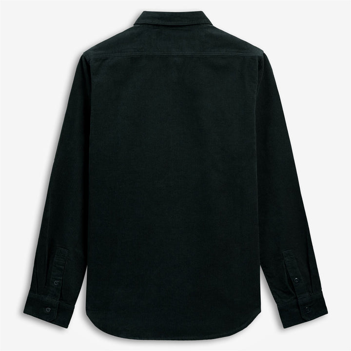Grünes Unisex-Overshirt aus Cord mit Brusttaschen 2