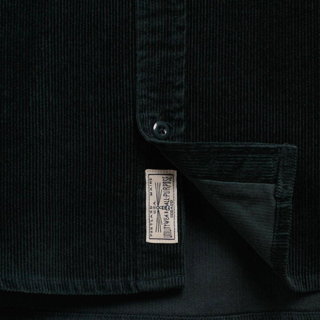 Grünes Unisex-Overshirt aus Cord mit Brusttaschen main