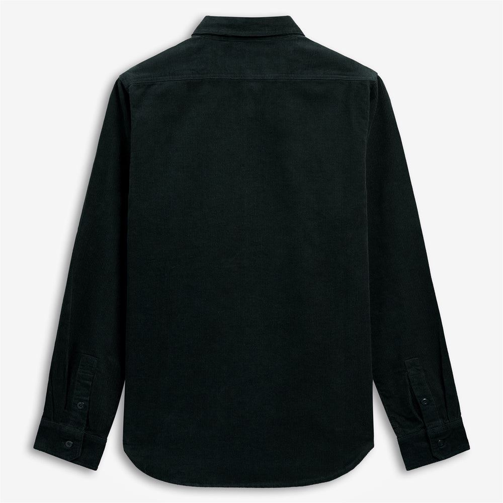 Green Overshirt for Unisex in Corduroy with Chest Pockets 02