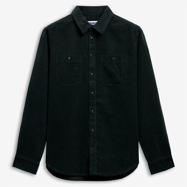 Grünes Unisex-Overshirt aus Cord mit Brusttaschen 1