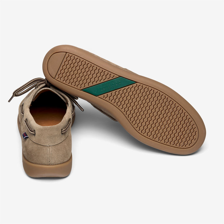 Mocassins en daim gris taupe pour homme avec semelle antidérapante 4