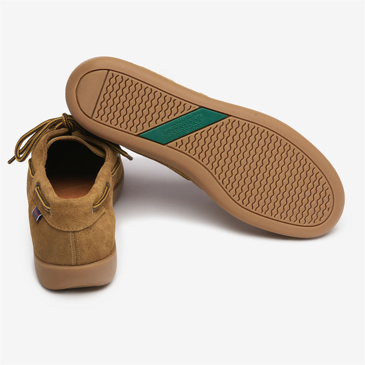 Brown Men's Suede Moccasins with Hand-Stitched Details 4