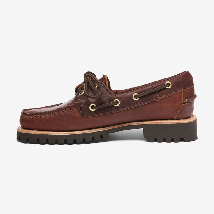 Mocassins Docksides pour femmes, marron foncé, à semelle en caoutchouc 3